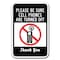 Signmission Safety Sign, 12 in Height, Aluminum, 18 in Length, No Cell Phone - Cel Off A-1218 No Cell Phone - Cel Off - alternate 1